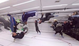 Dr. Nikolai A. Behr in der Schwerelosigkeit beim Zero-G Projekt
